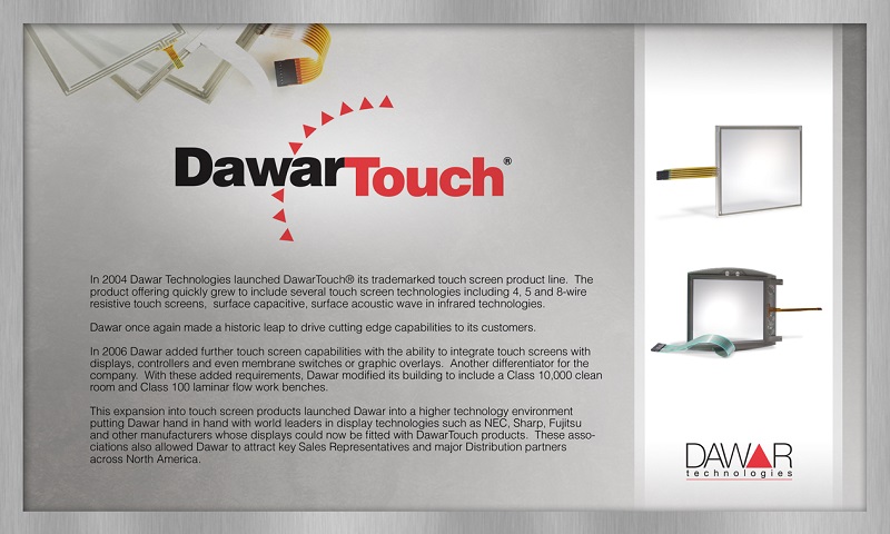 Introduction of DawarTouch<sup>&reg;</sup> products
